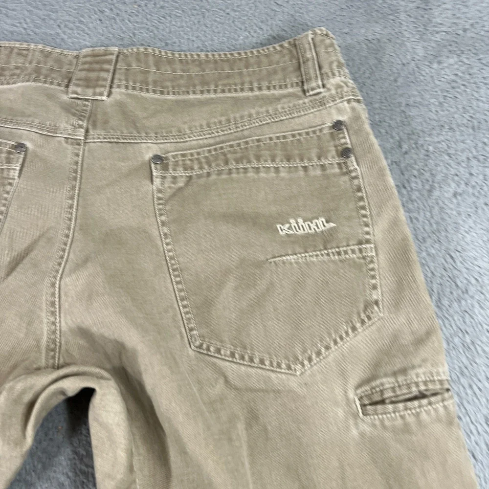 Kuhl KANVUS Jean 34x30 Outdoor Tan Cotton Vintage Patina Dye Distressed